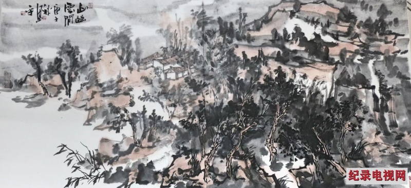 笔墨丹青 白恩平从艺45周年敦煌壁画与西部山水画作品展在兰州开展